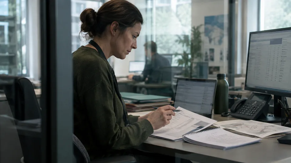 Investigator reconstructing a social engineering incident with telephone records and interview notes.